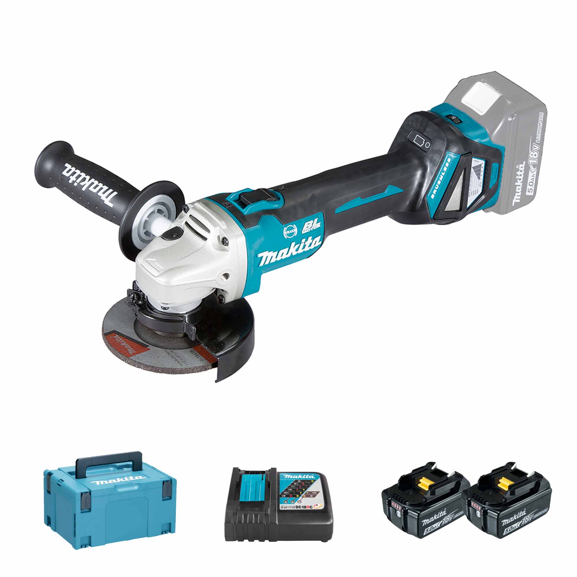 Meuleuse d'angle Makita DGA463RTJ 18V 5AH