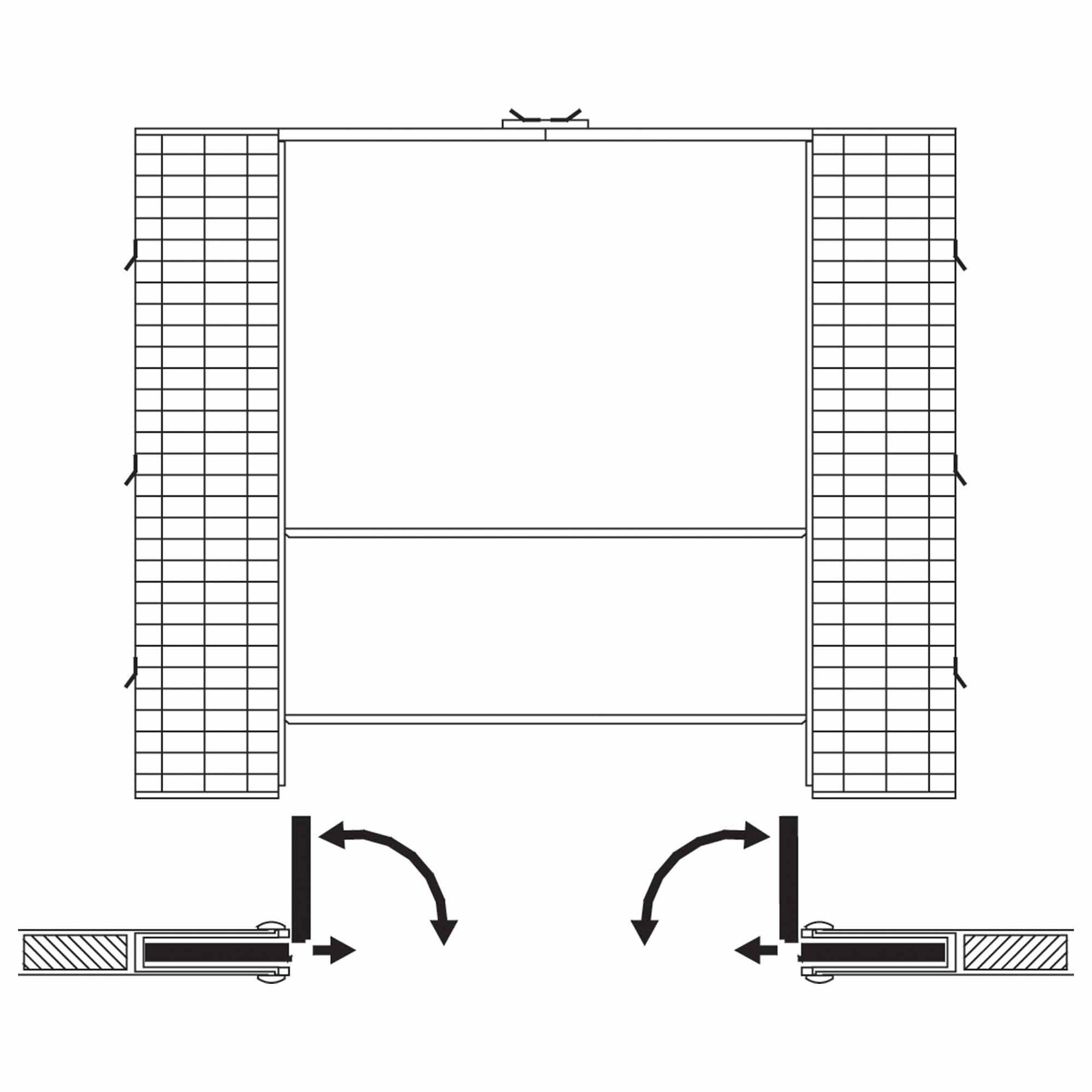 Contre-châssis Scrigno Gold Armonico Anta Doppia Plâtre 105mm H2100