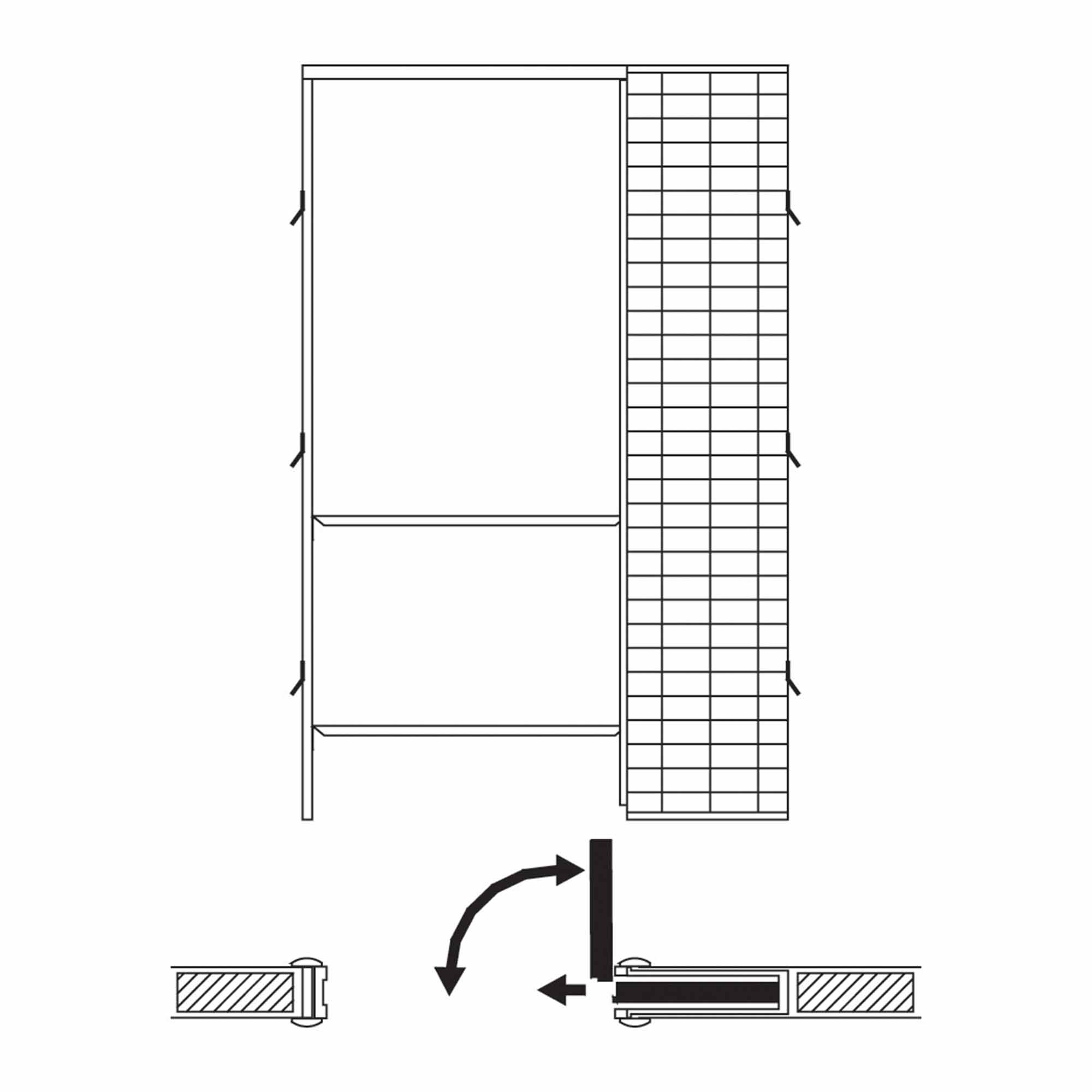 Contre-châssis Scrigno Gold Armonico Plâtre 105mm H2100