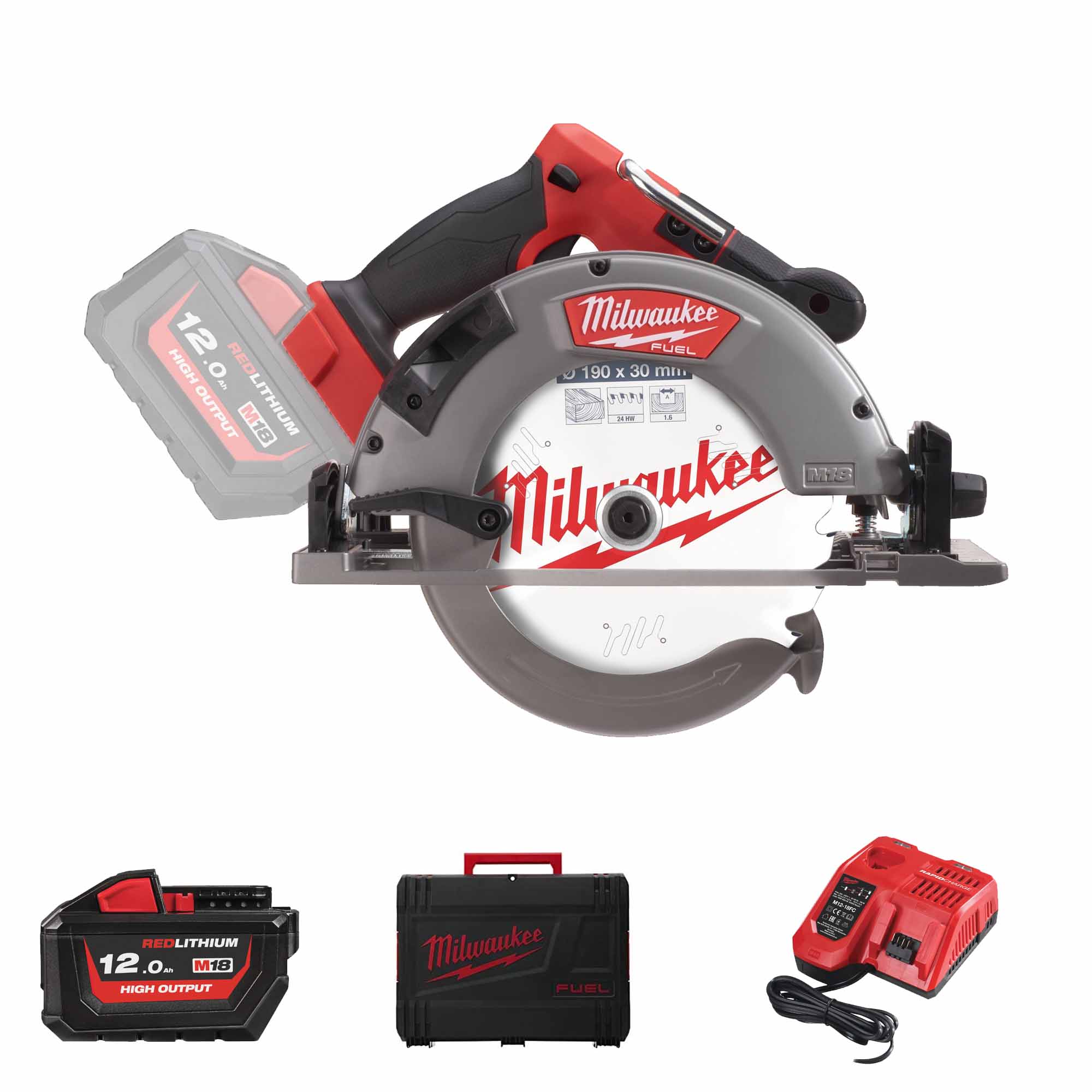 Scie Circulaire Milwaukee M18 FCSG66-121C 18V 12Ah