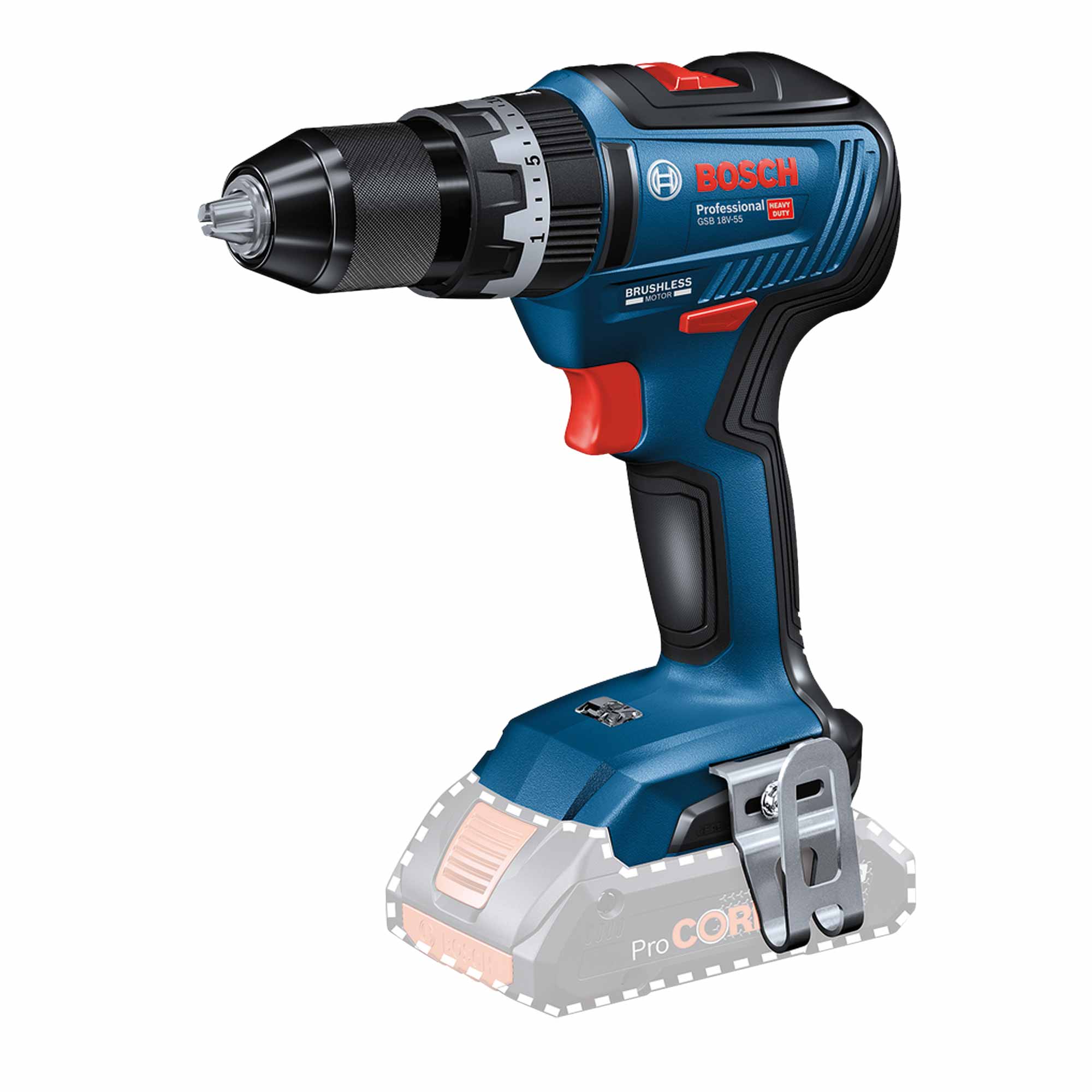 Perceuse Bosch GSB 18V-55 2x4Ah