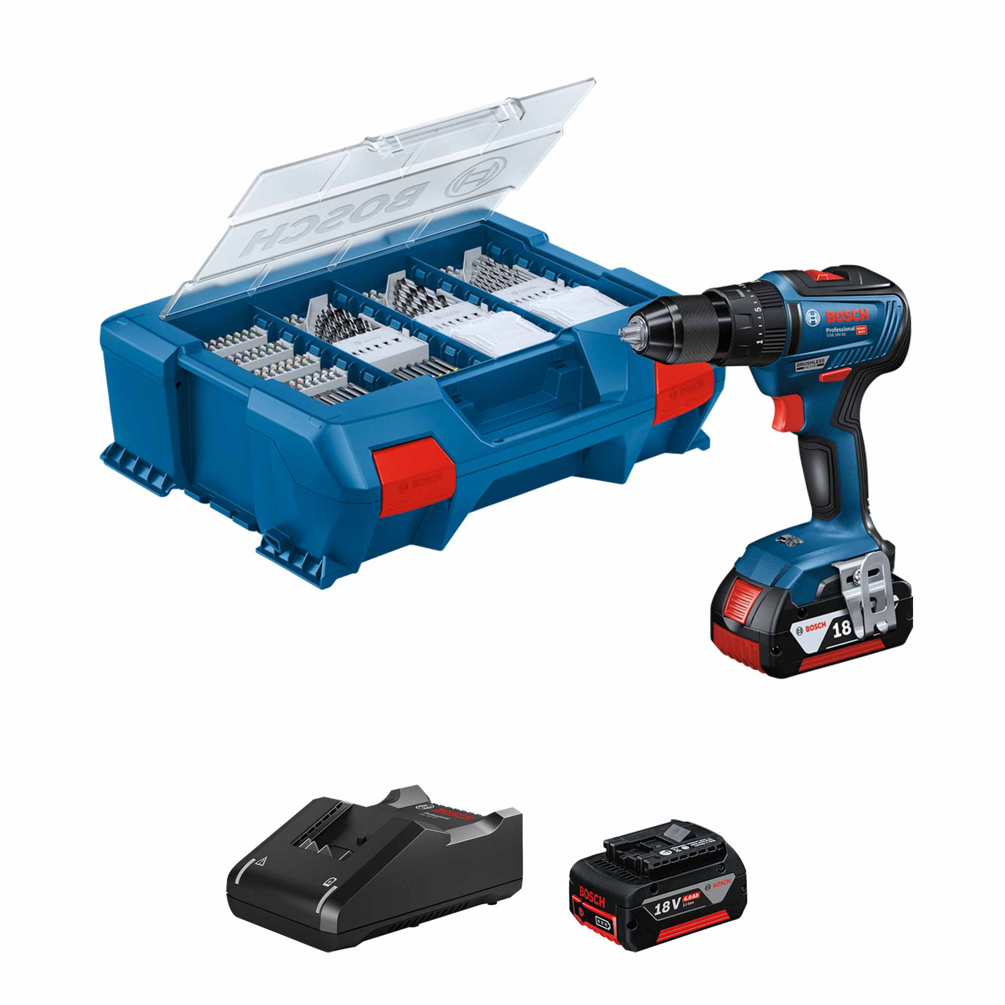 Perceuse Visseuse Bosch GSB 18V-55 18V 4AH