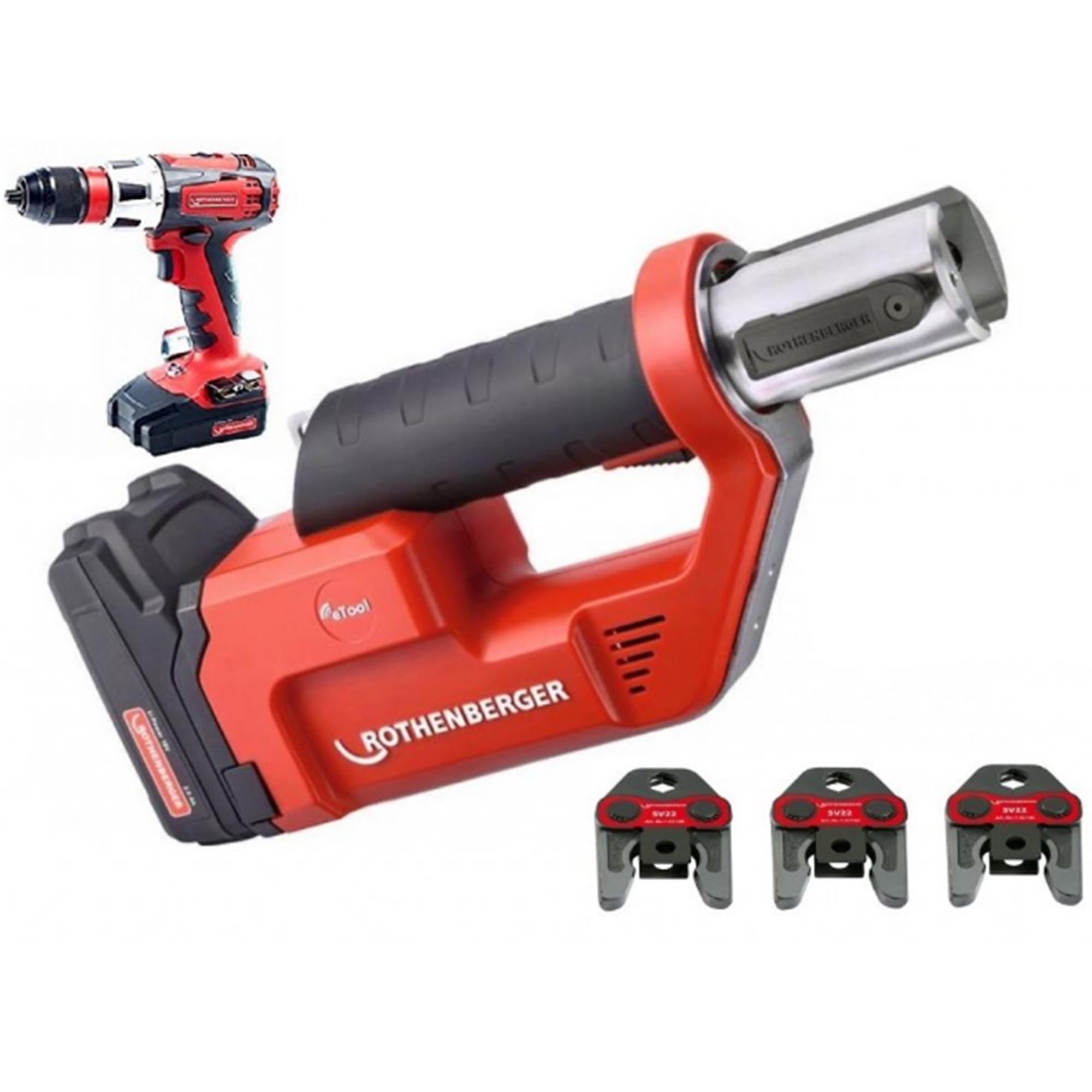 Presseuse Rothenberger Romax Compact TT et Perceuse Visseuse 18V