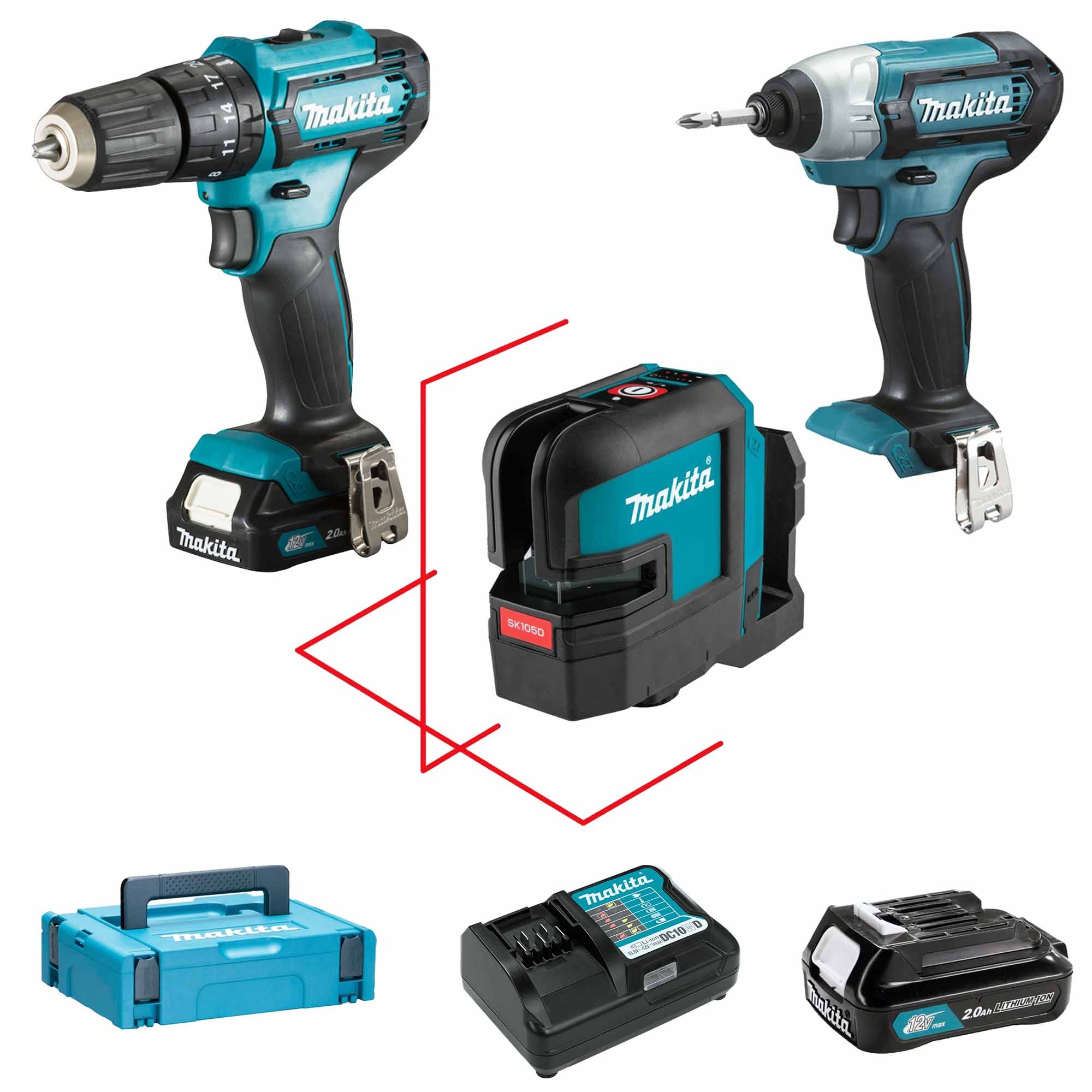 Pack Makita CLX337SAX3 12V 2Ah