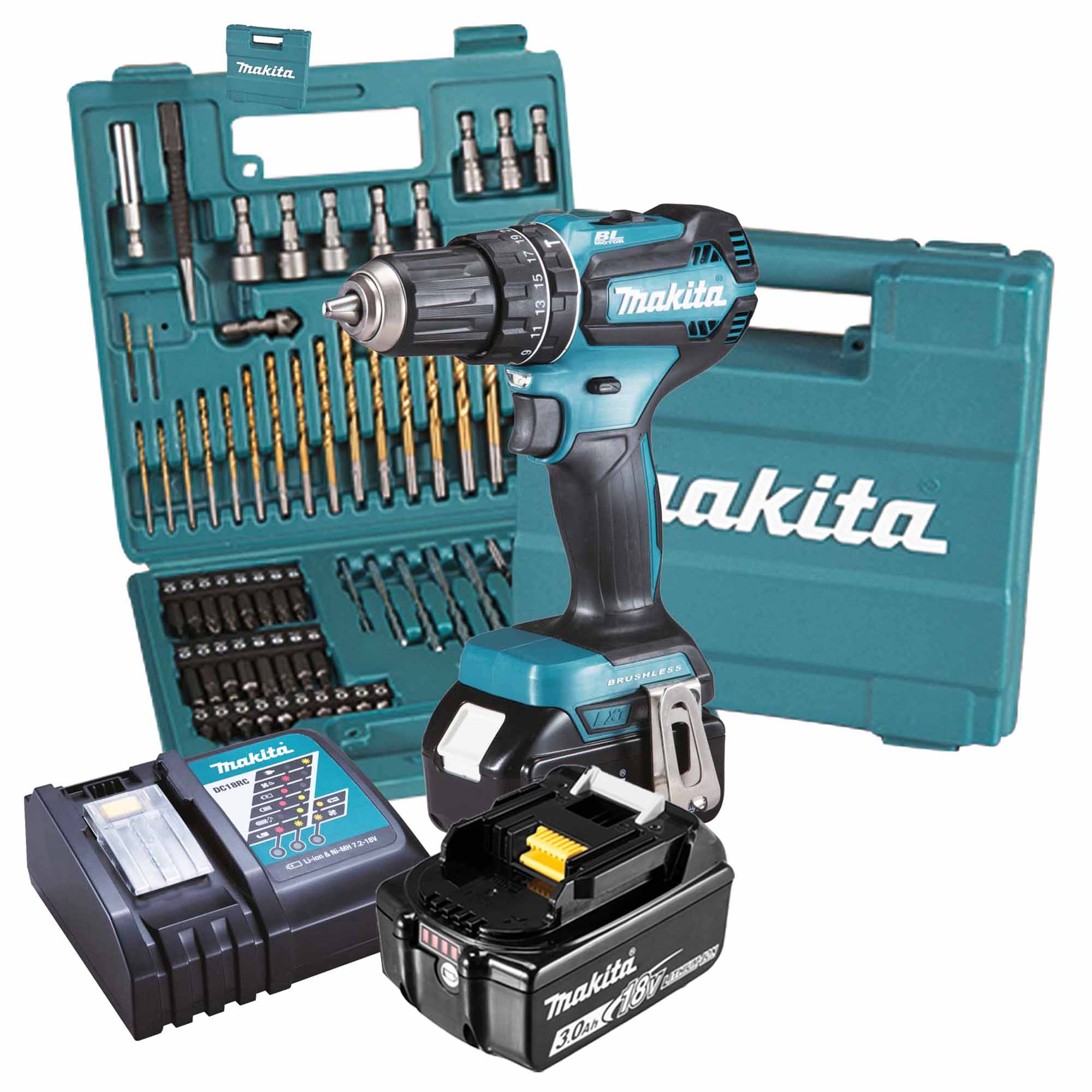 Perceuse visseuse à percussion Makita DHP485FJX1 18V 3Ah