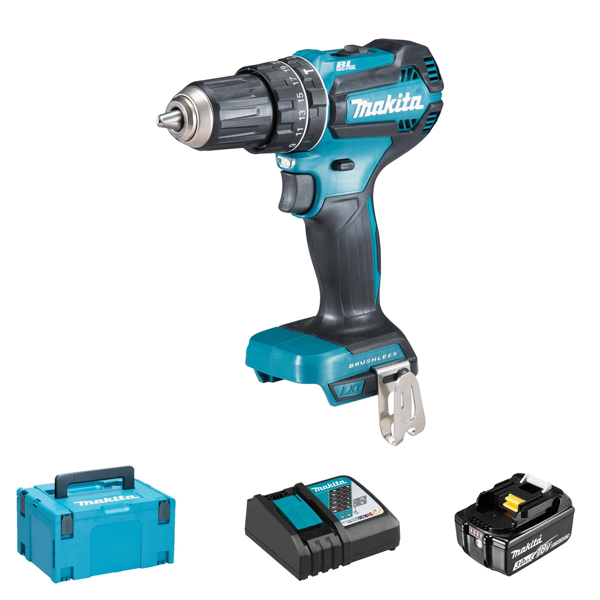 Perceuse visseuse à percussion Makita DHP485RF3J 18V 3Ah