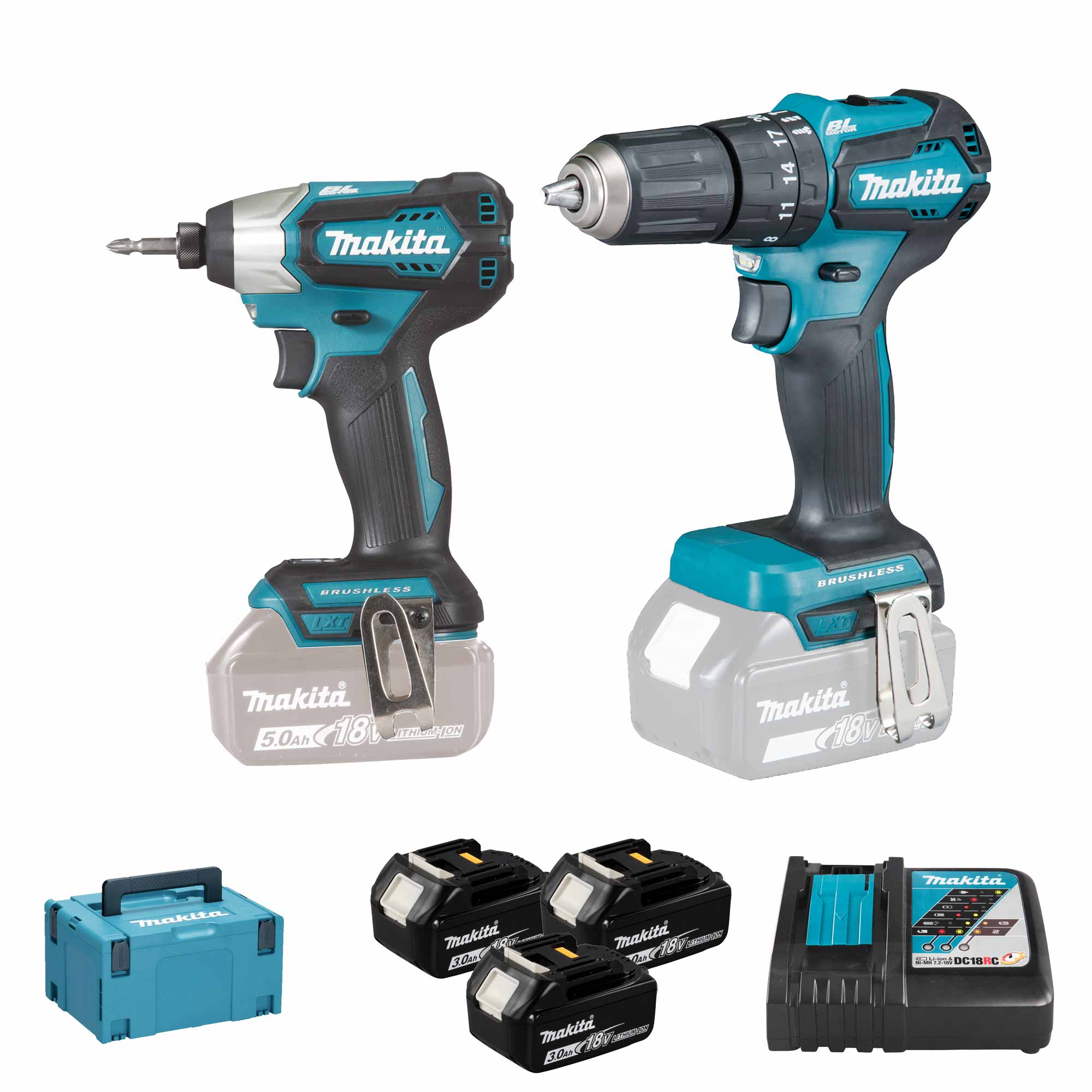 Set d'outils électriques Makita DLX2221JX3 18V 3Ah