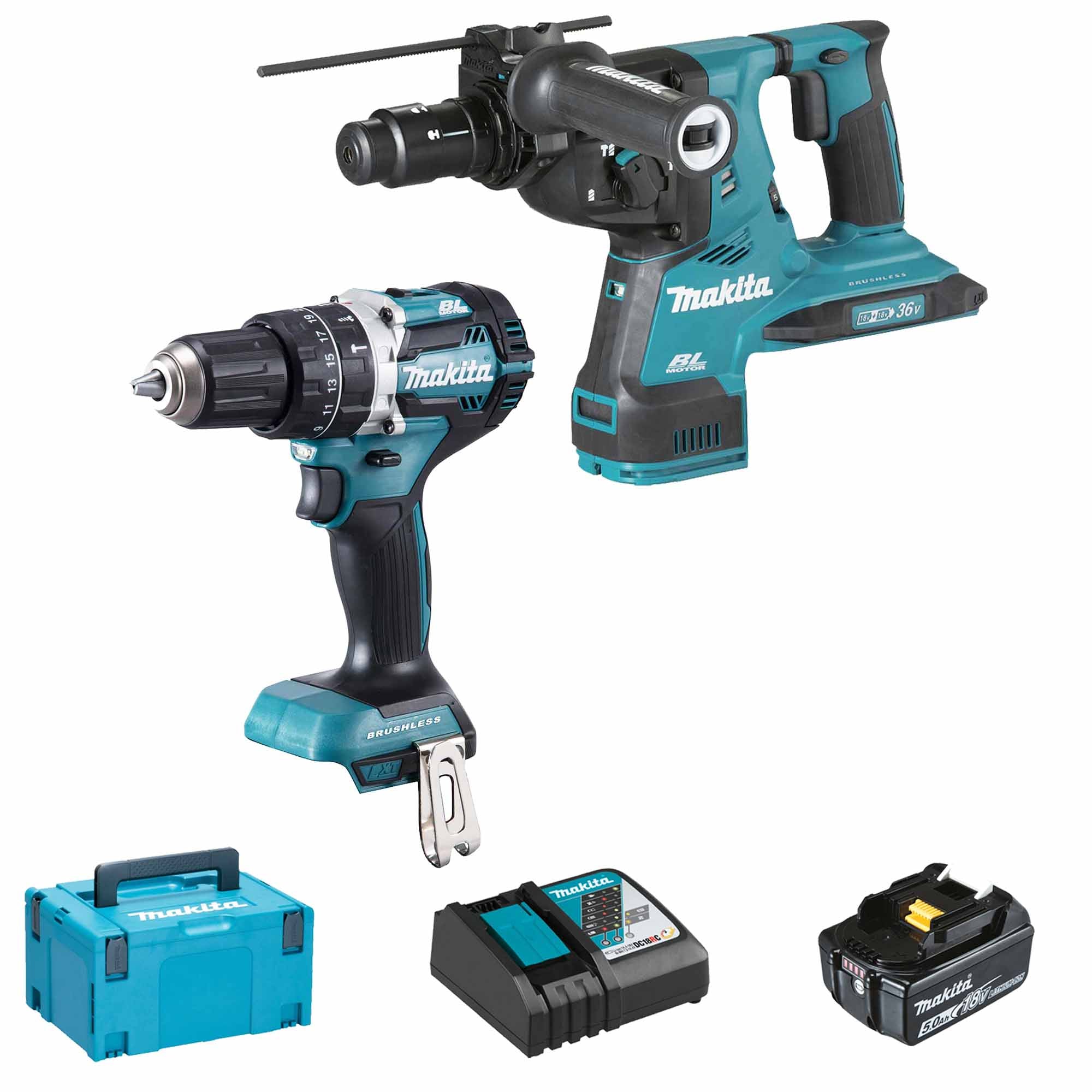 Pack Makita DLX2280PTJ 18V 5Ah