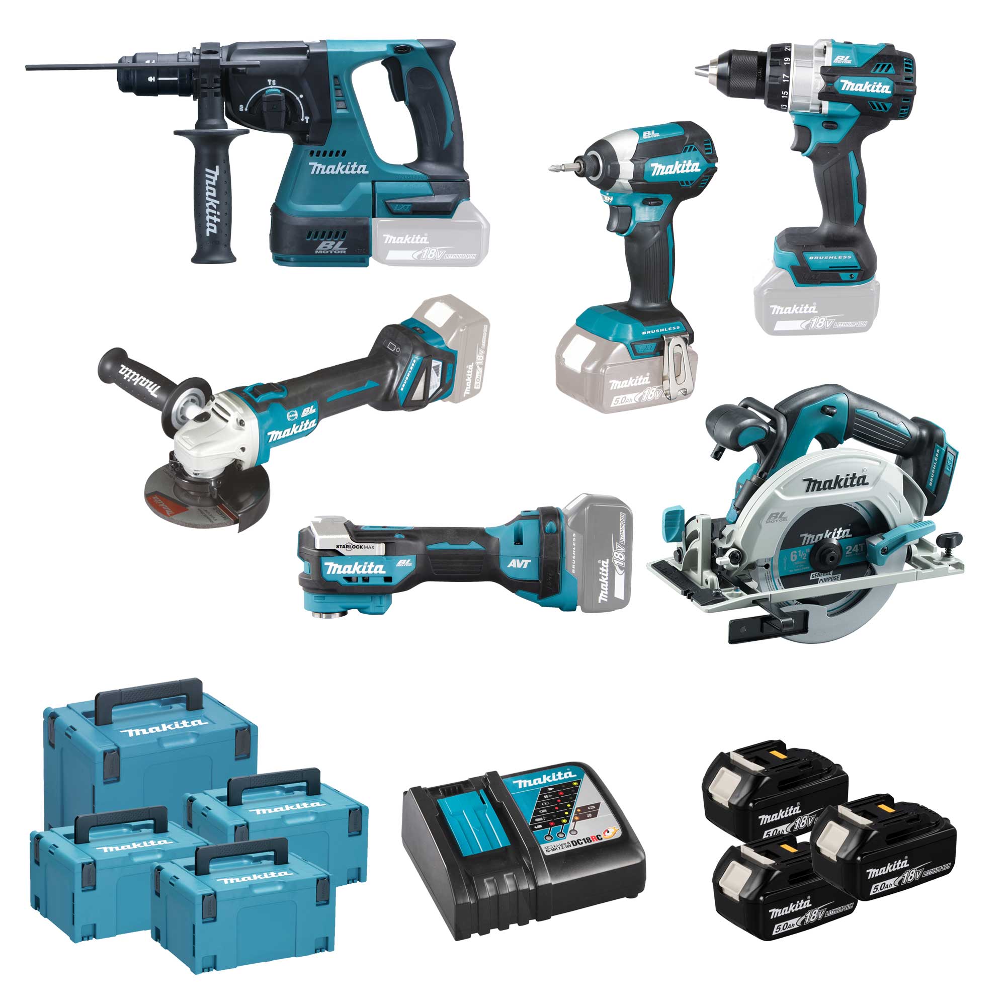 Combo Kit Makita DLX6126JX1 18V 5 Ah