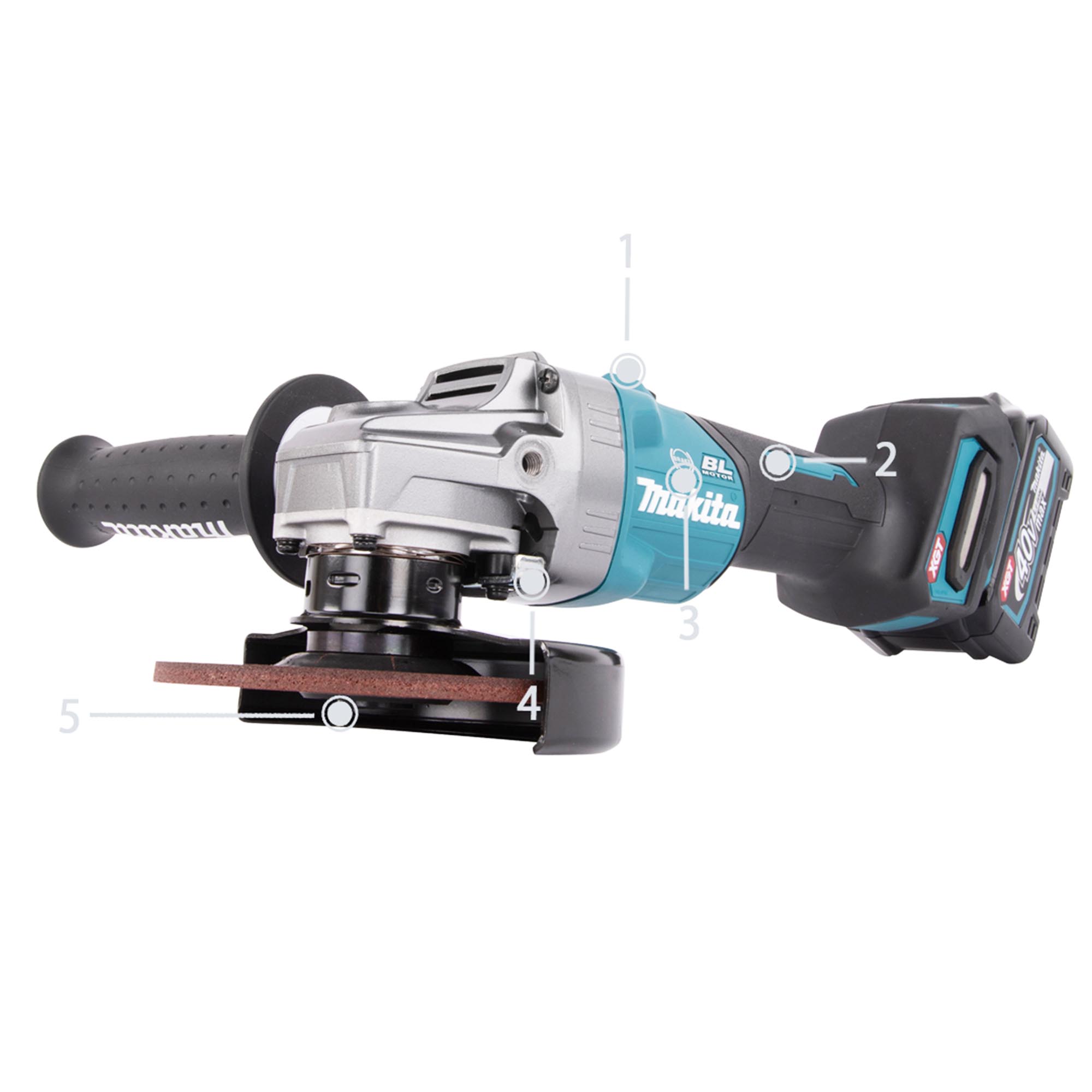 Meuleuse d'angle Makita GA023GM201 40V 4Ah