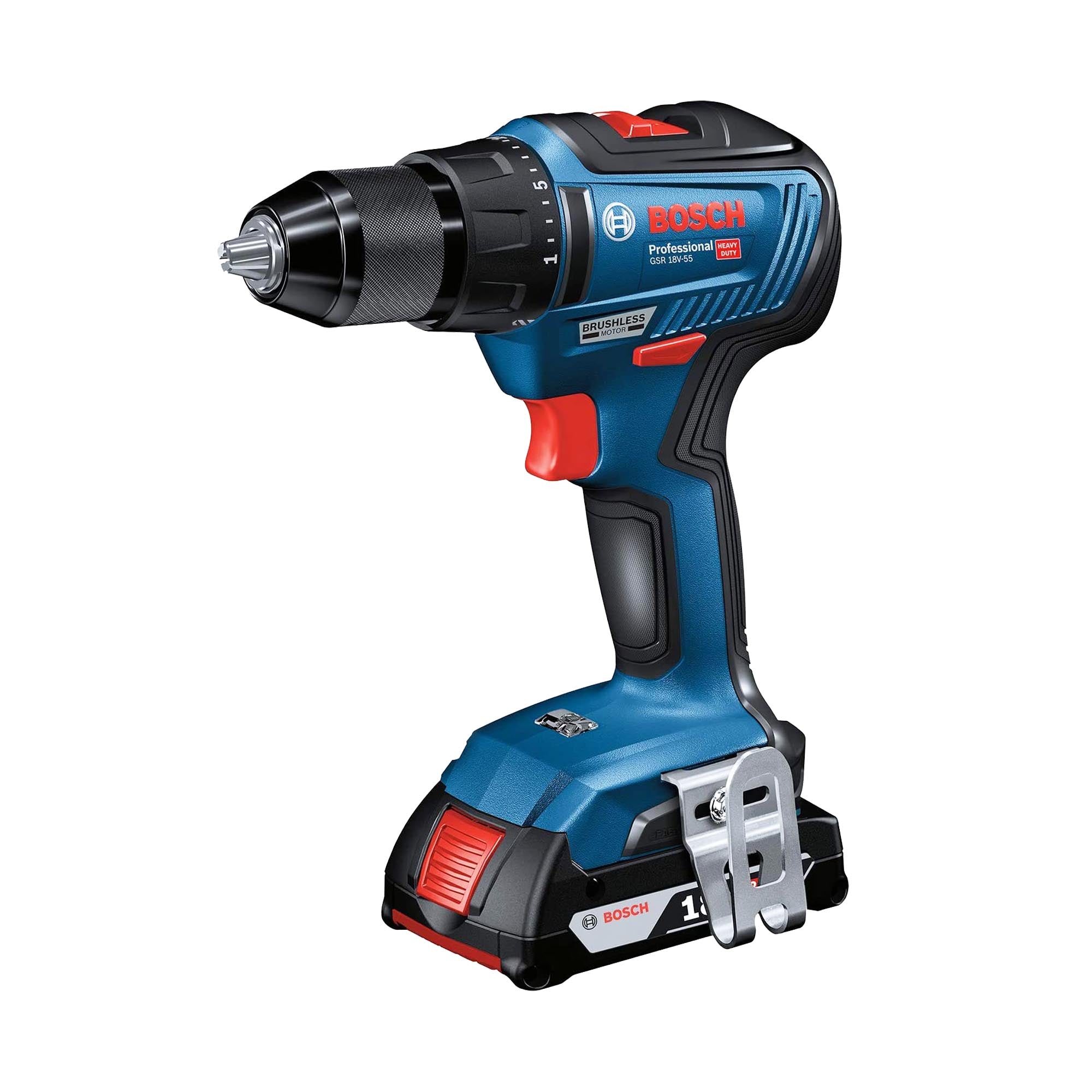 Perceuse Bosch GSB 18V-55 2X2Ah