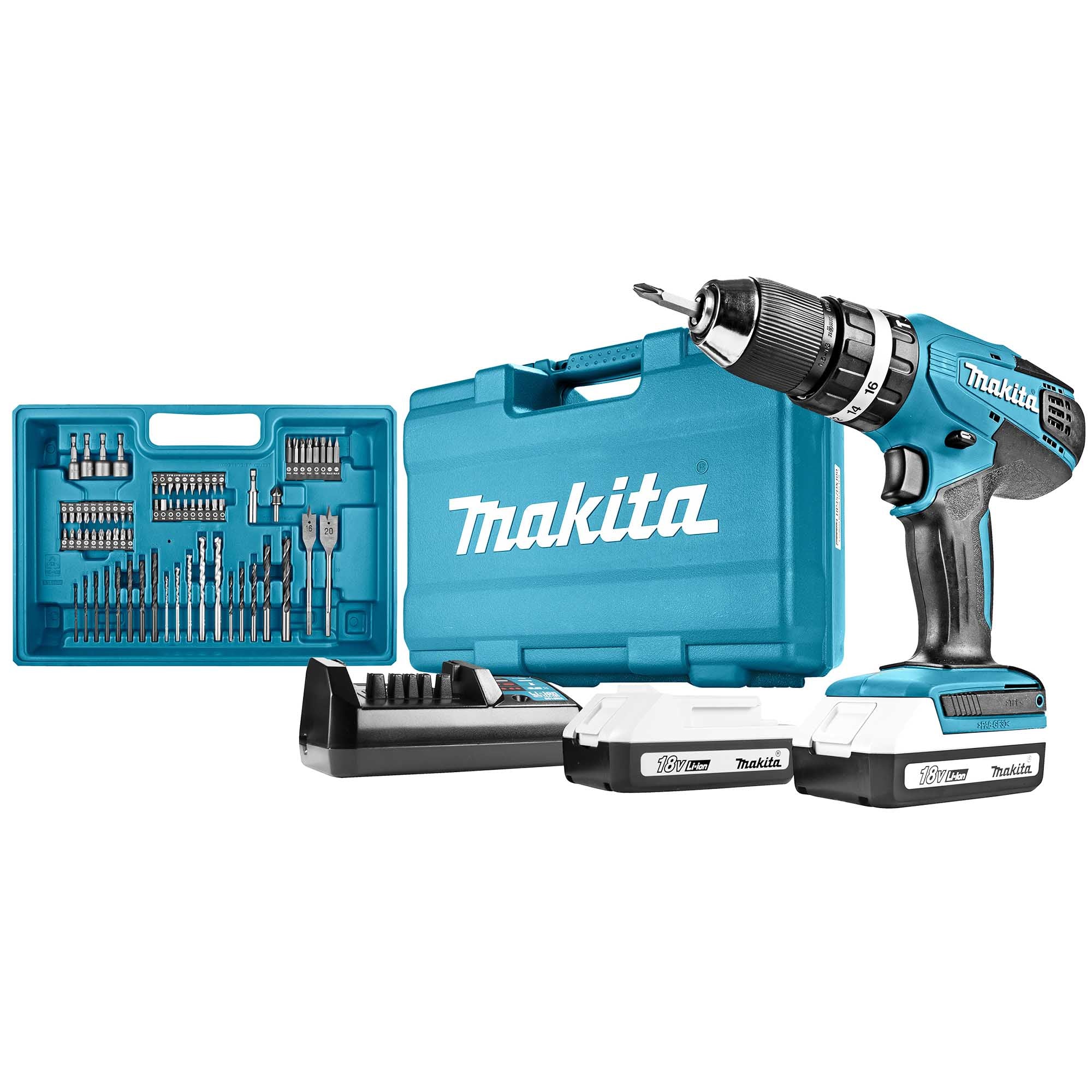 Perceuse visseuse Makita HP457DWE10 18V 1,5Ah