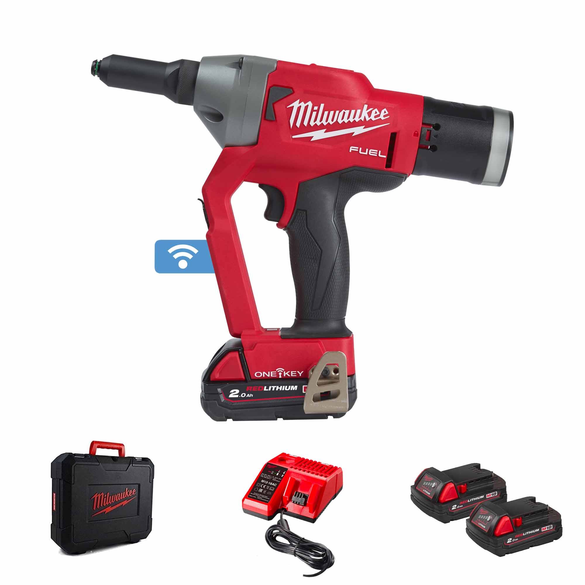 Riveteuse Milwaukee M18 ONEFPRT-202X 18V 2ah