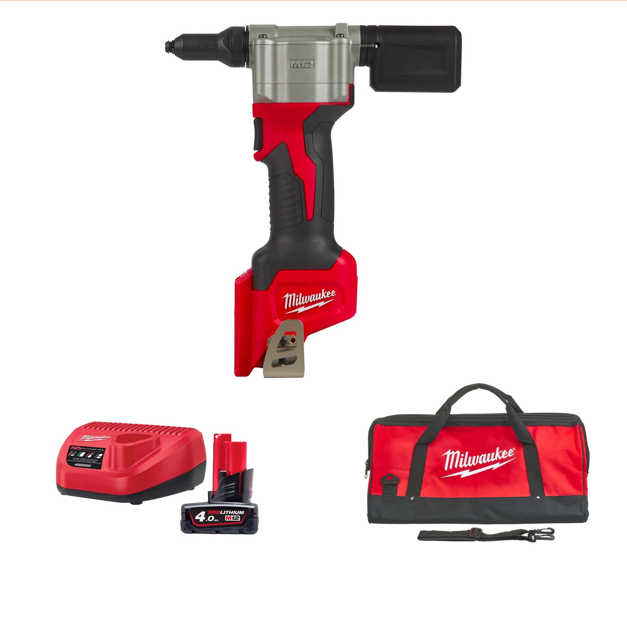 Riveteuse Compacte Milwaukee M12 BPRT-401 12V 4Ah