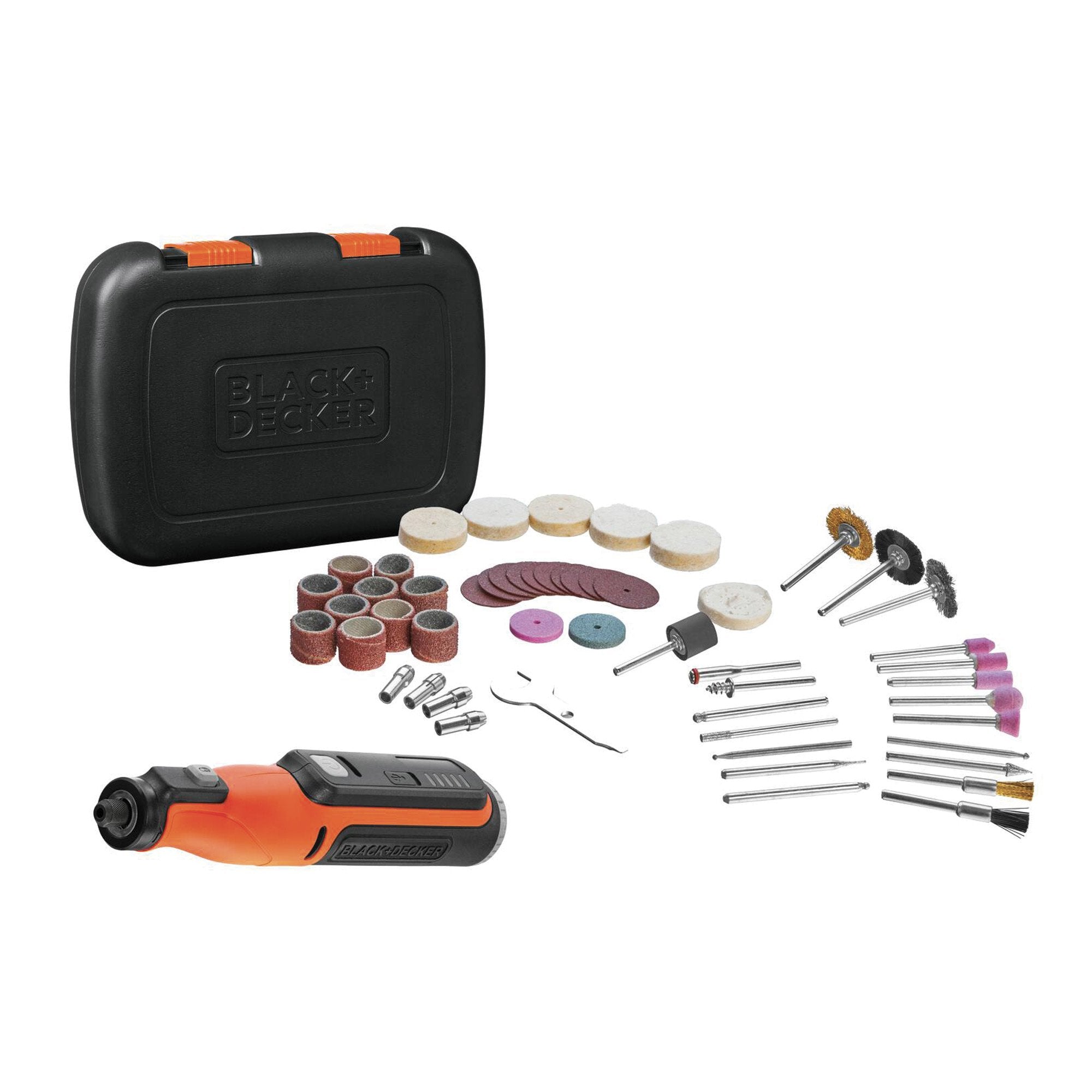 Outil Multifonction Rotatif Black & Decker avec 52 Accessoires