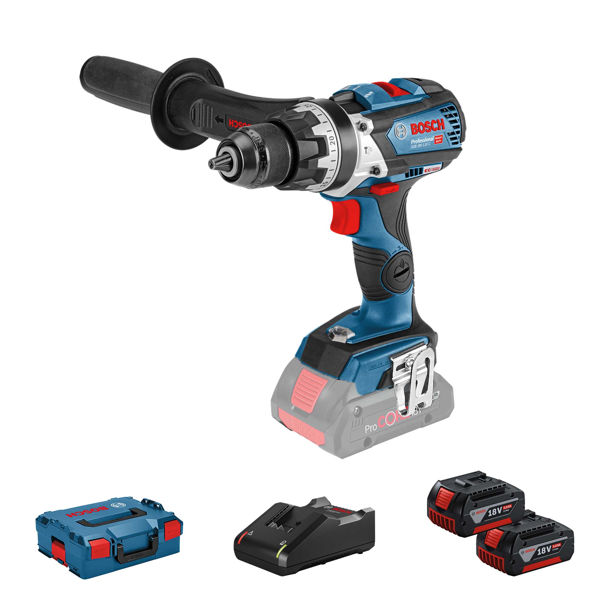 Perceuse Bosch GSB 18V-110 C 5Ah