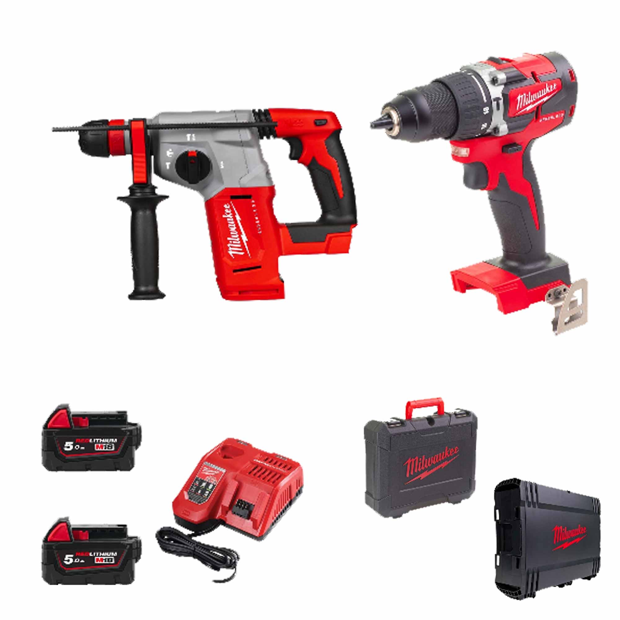 Kit Power Pack Milwaukee M18 PP2PA-502X 18V 5Ah