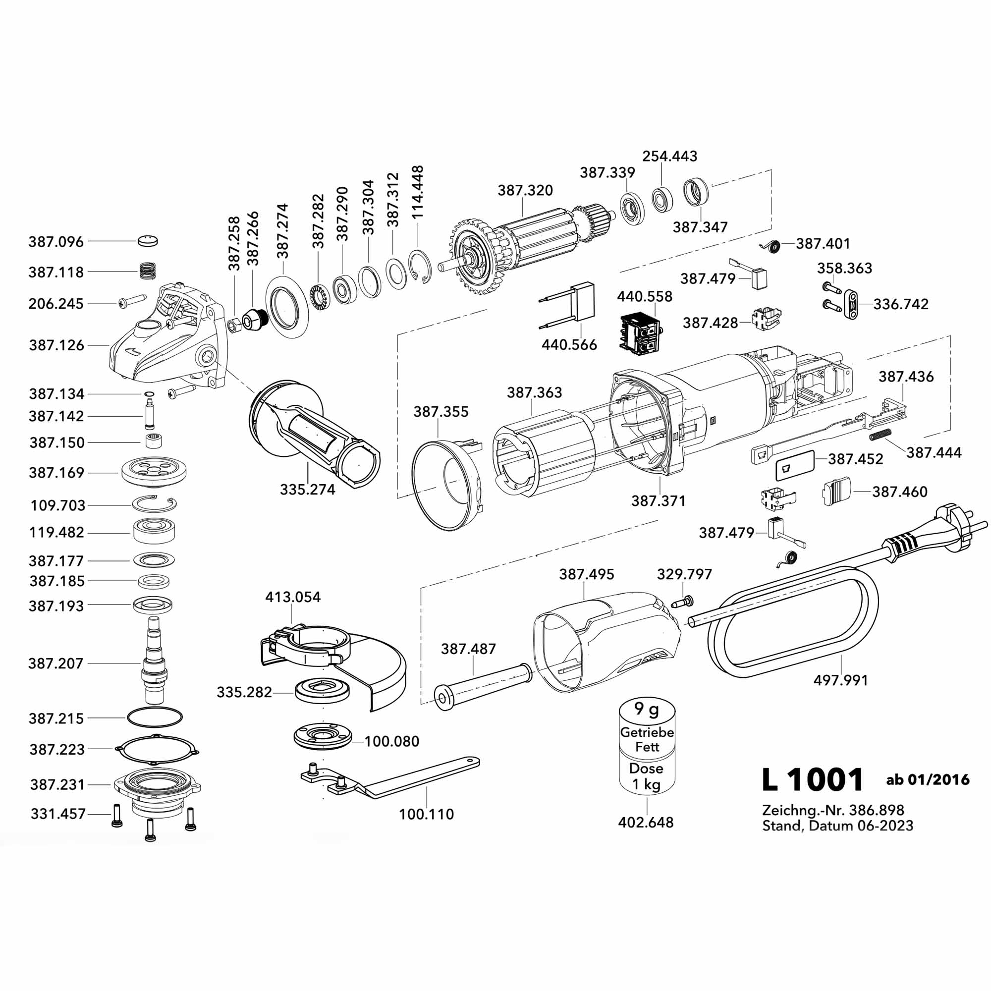 Meuleuse d’angle Flex L 1001 1010 W